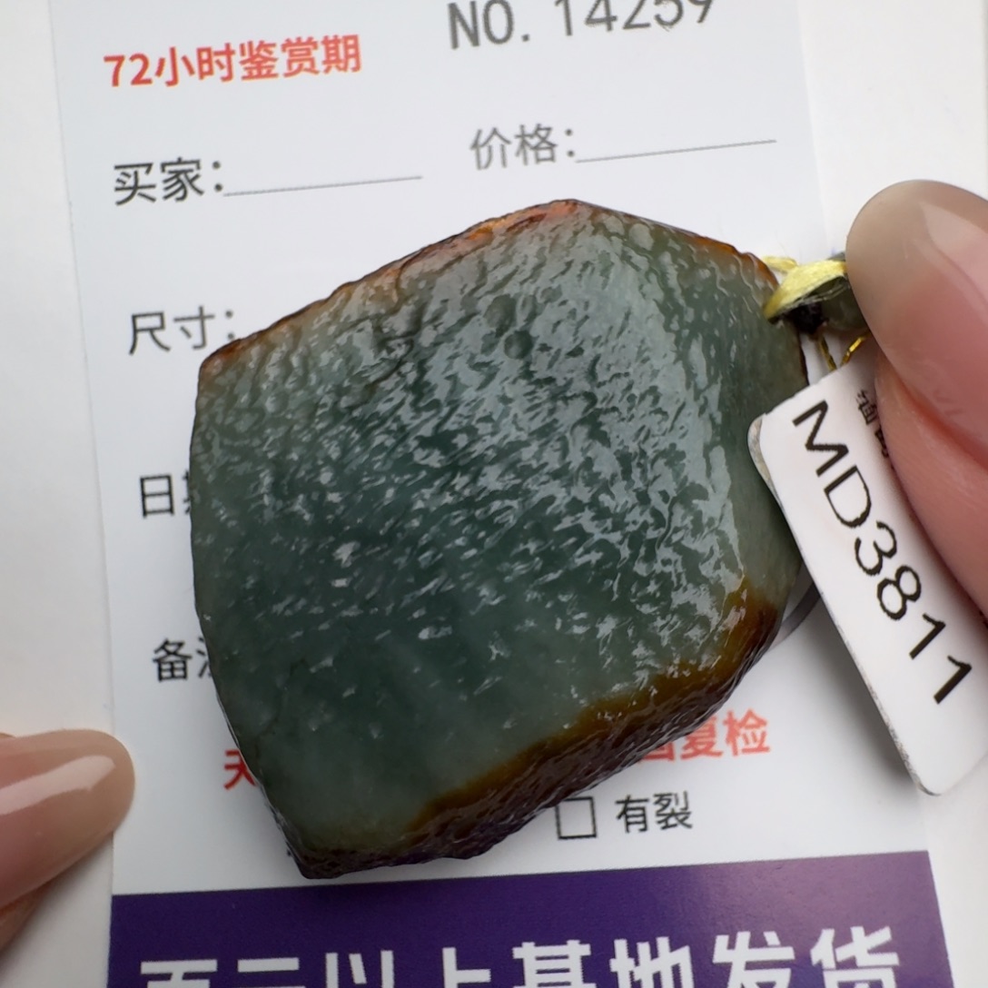 翡翠颈饰未镶嵌原石14259