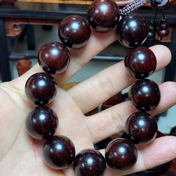 檀香紫檀（小叶紫檀）金星手串