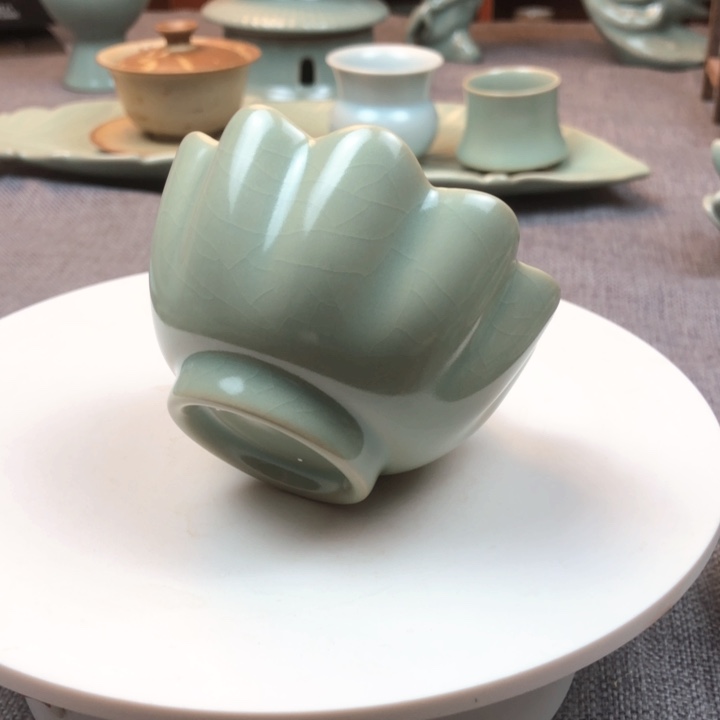 瓷片仿古原矿莲花杯