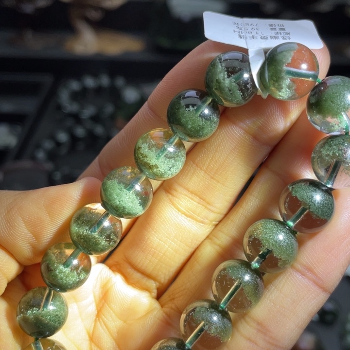 未镶嵌水晶手链绿幽灵聚宝盆11.8