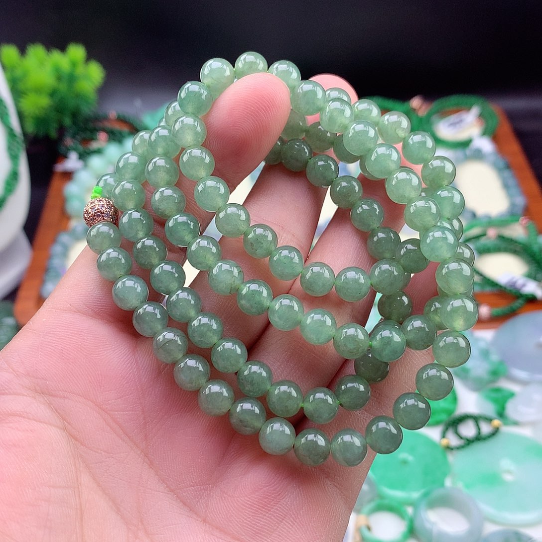 翡翠未镶嵌项链项链