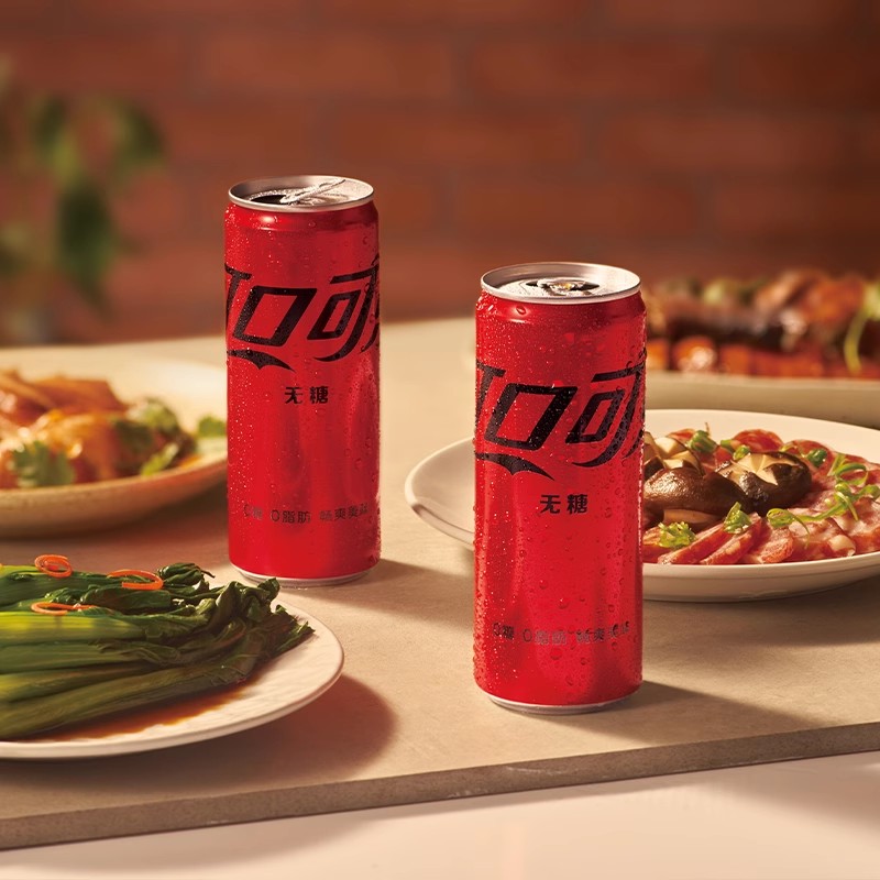 【6罐】可口可乐 无糖0度汽水摩登罐 330ml*6罐 0糖0脂肪碳酸饮料
