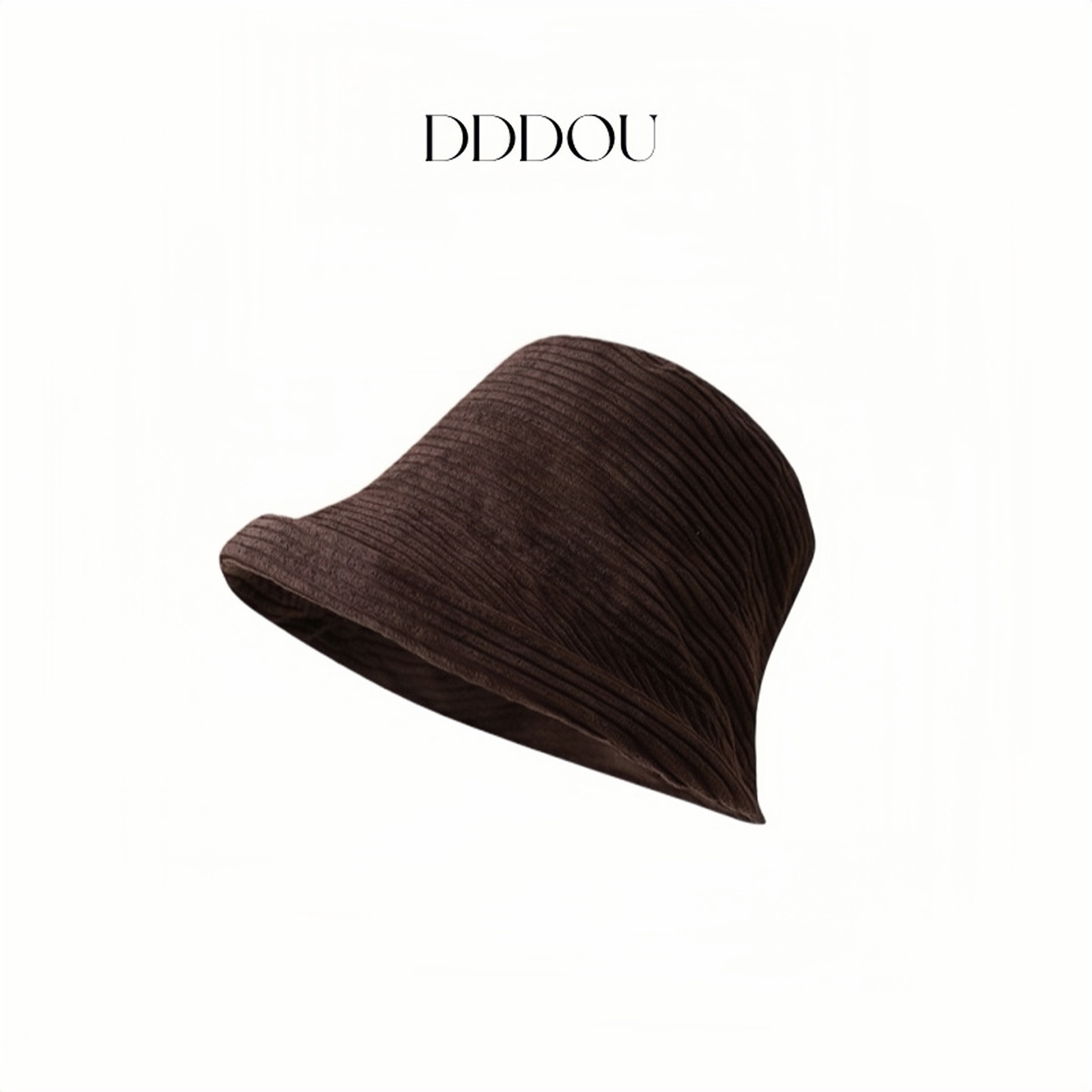 DDDOU 流光高智氛围感渔夫帽百搭保暖盆帽简约帽子 山本灯芯绒