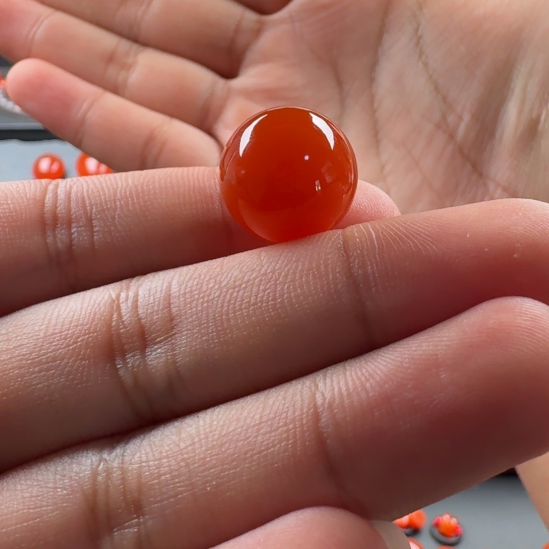 南红玛瑙未镶嵌圆珠15.1mm