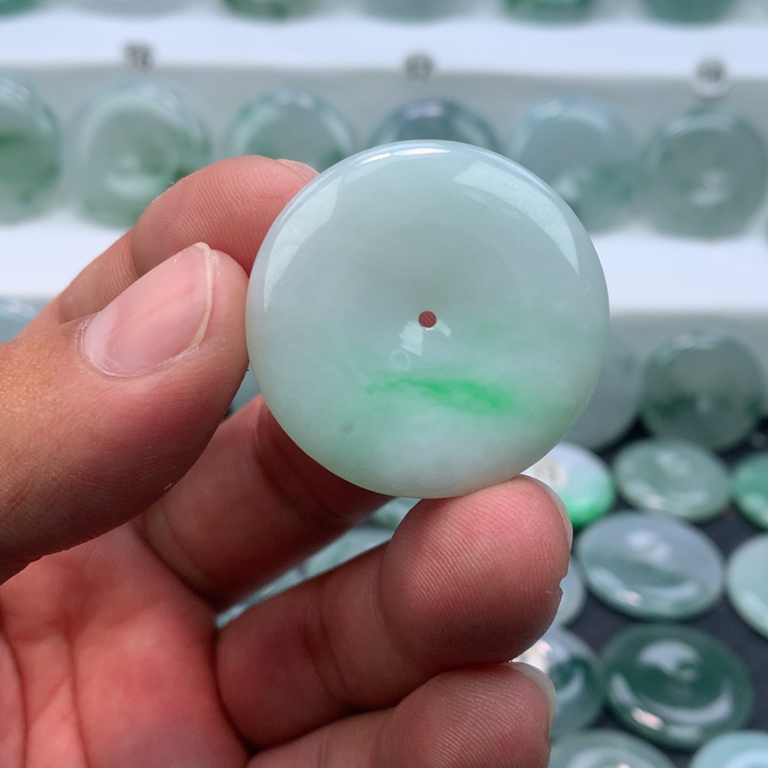 颈饰未镶嵌翡翠缅甸天然A货翡翠33.8-6.3