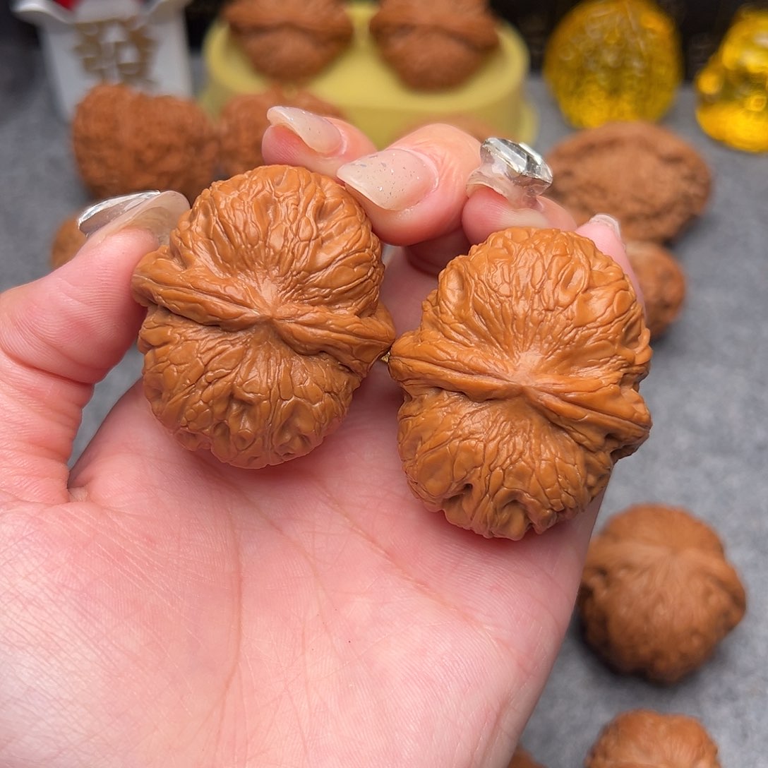 把件文玩核桃毕业精品精配大元宝44全品克53.8绝配