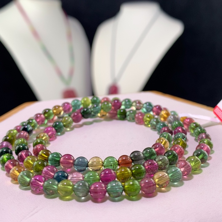 双色碧玺手链未镶嵌