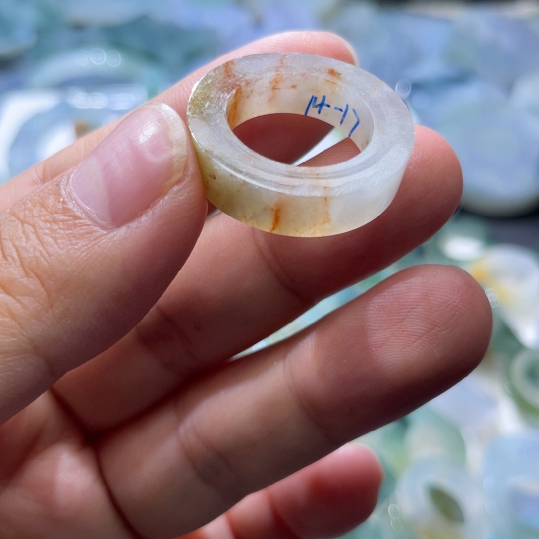 定制翡翠未镶嵌天然翡翠14-17特色红翡