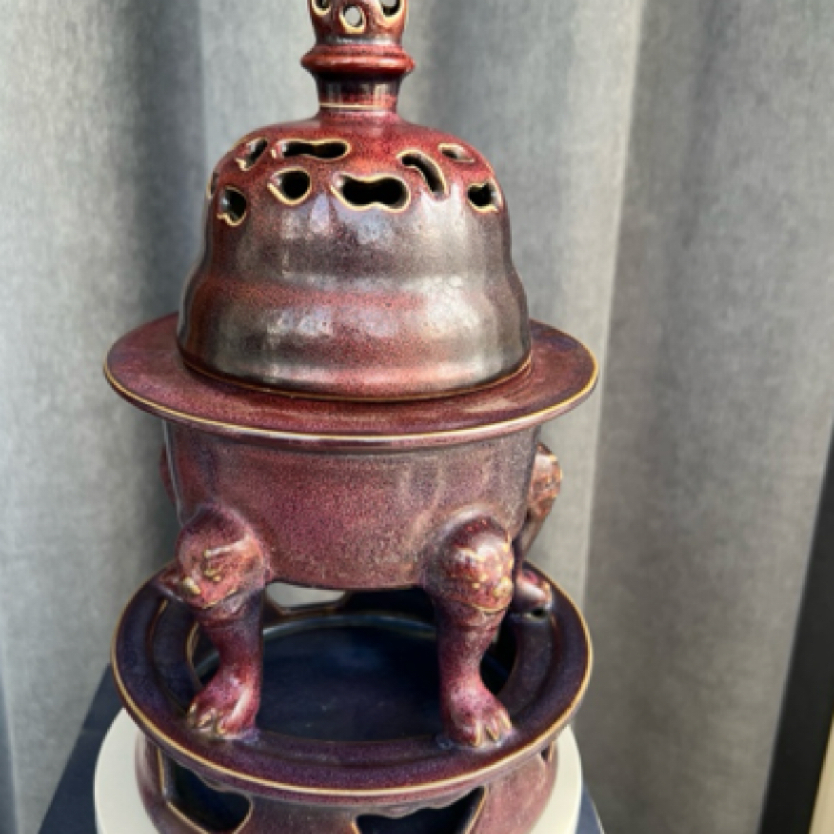 钧官窑熏炉纯手工制作