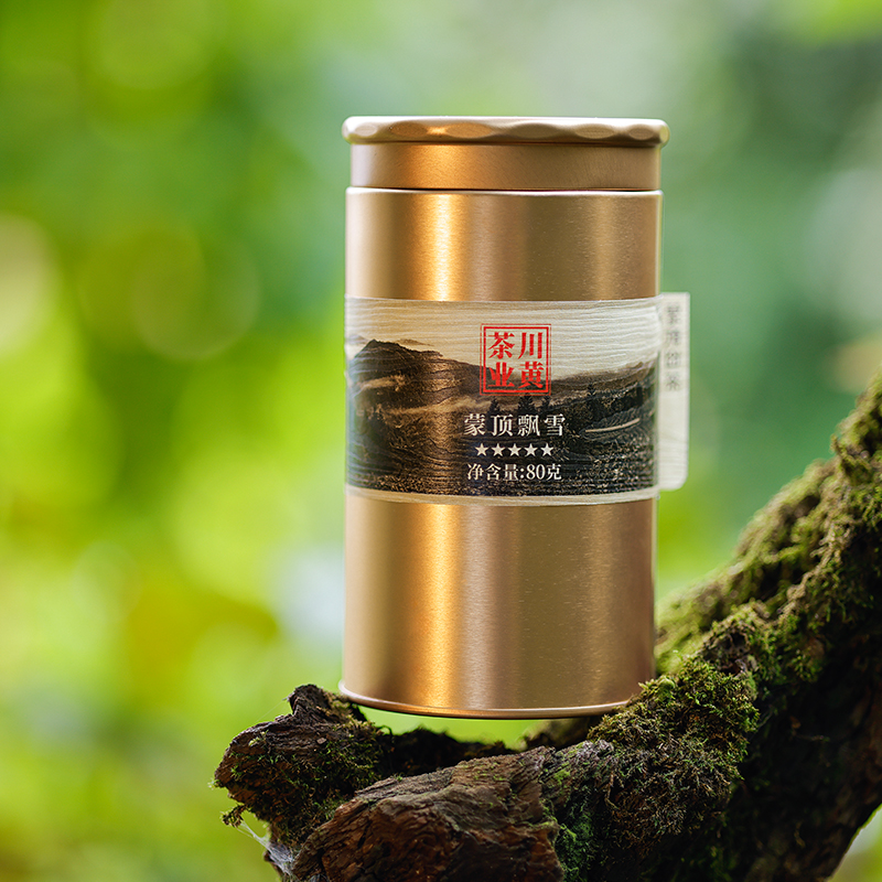 【五星蒙顶飘雪精品】川派茉莉花浓香鲜灵爽口罐装80克