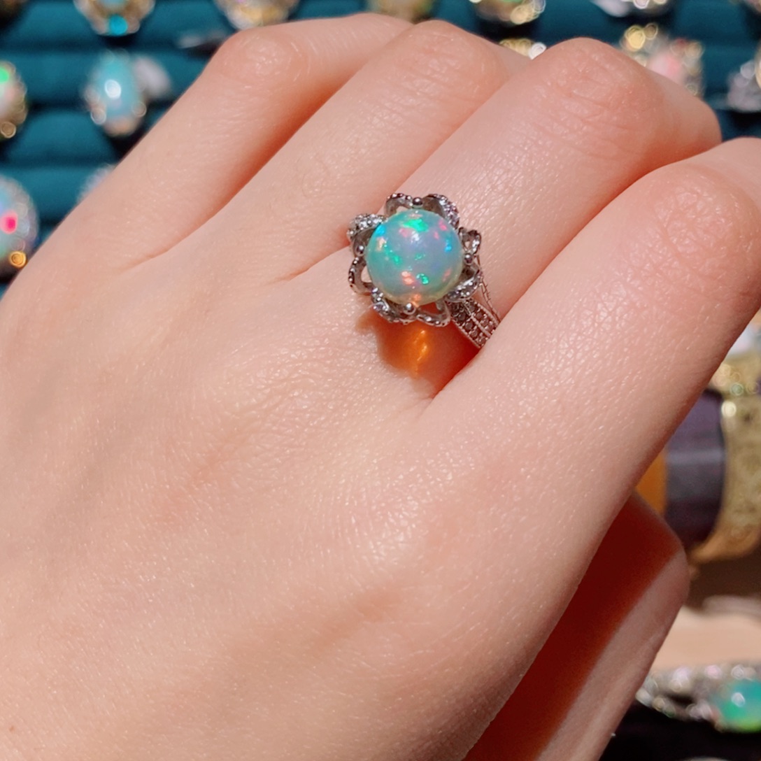 欧泊欧泊戒指银S925镶嵌