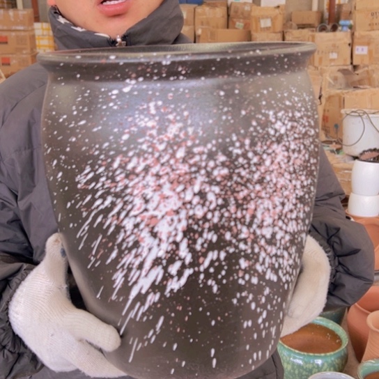 紫砂花盆高30口25———-