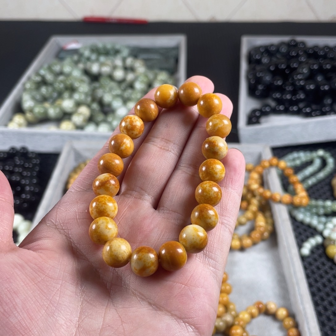 蛇纹石玉未镶嵌手链