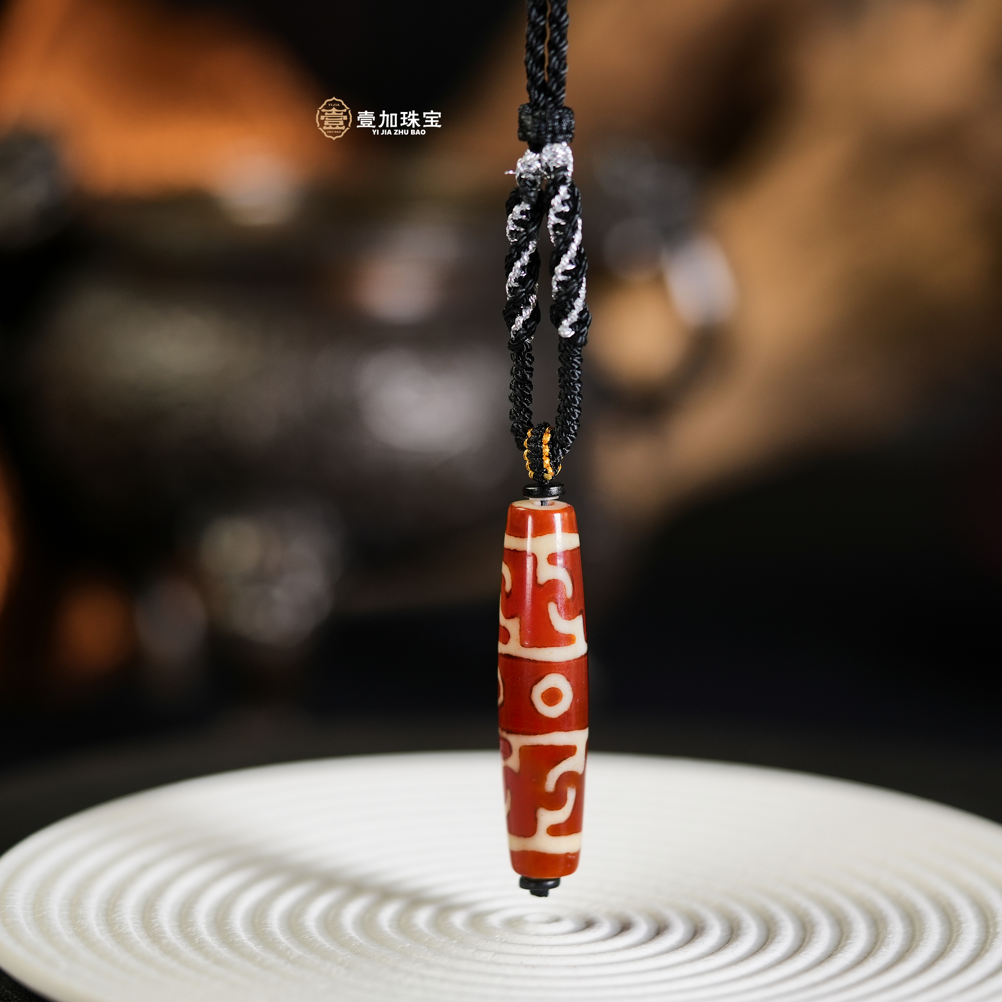 手工设计竖版红莲师玛瑙项链多样性发一3410K