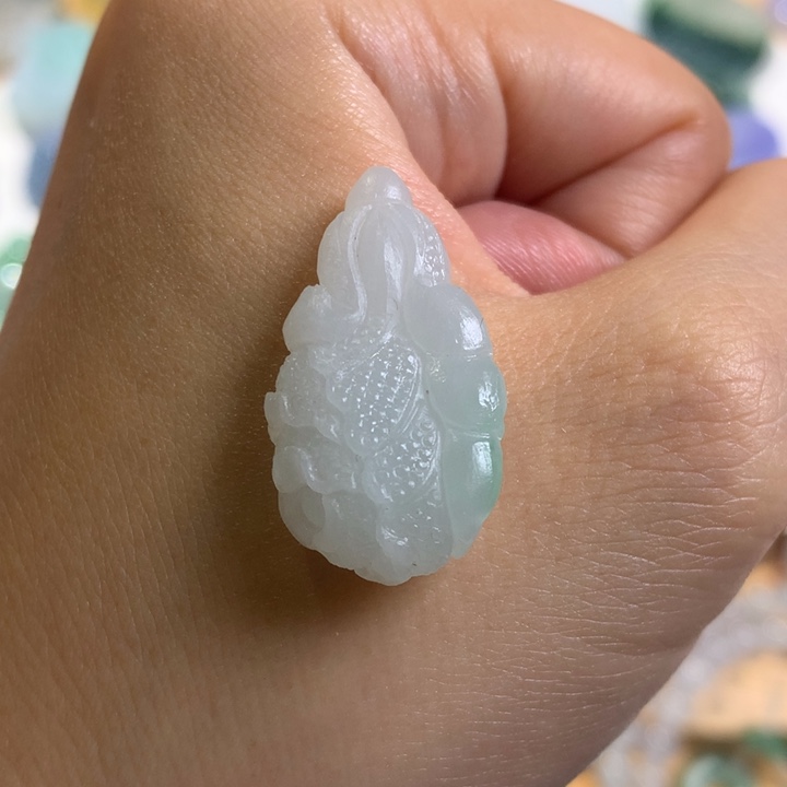 未镶嵌定制翡翠白菜