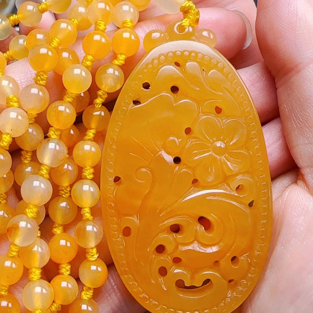 石英质玉（黄龙玉），未镶嵌