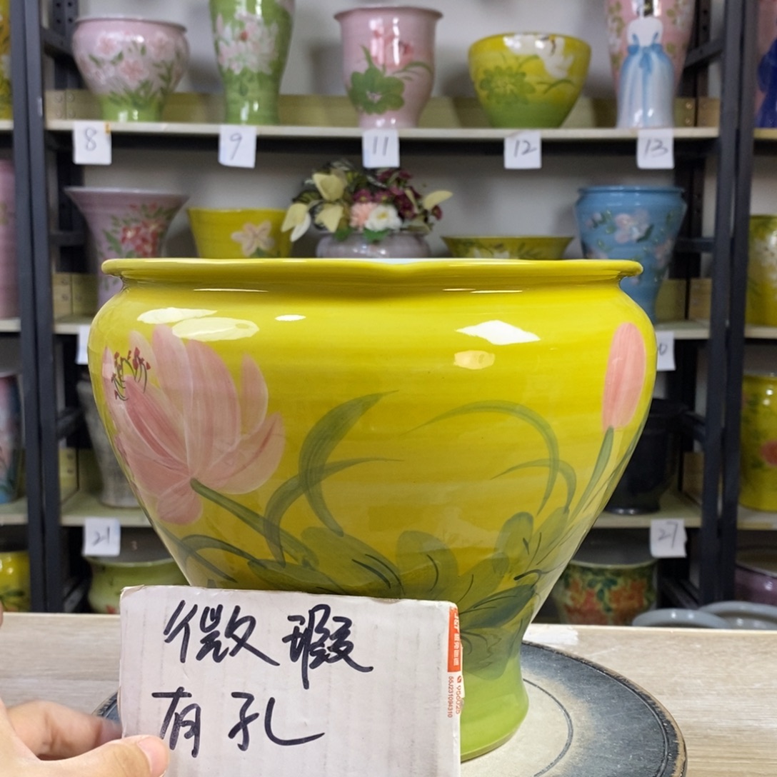景德镇手工手绘陶瓷花盆