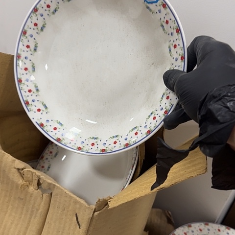 用***8瓷片2个深盘20.5厘米
