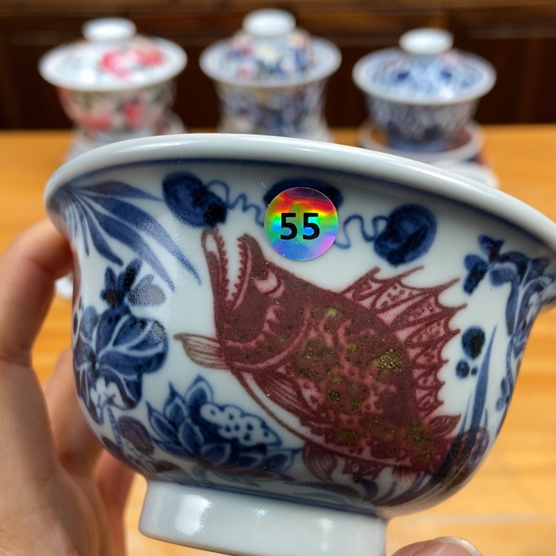 手绘现代茶具非古董