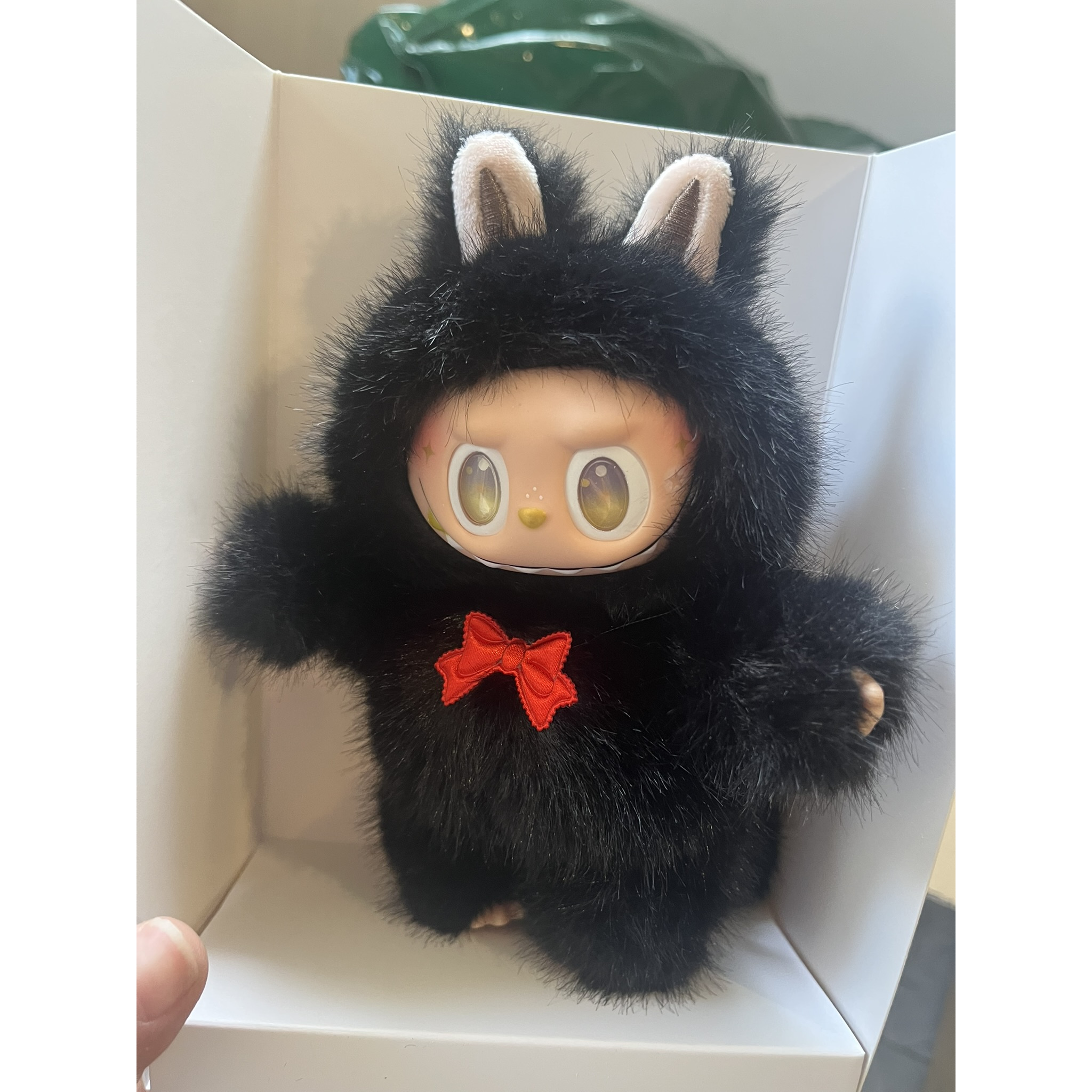 黑天使拉布布l娃衣手办车载挂件毛绒玩具公仔女生挂饰礼物大天使