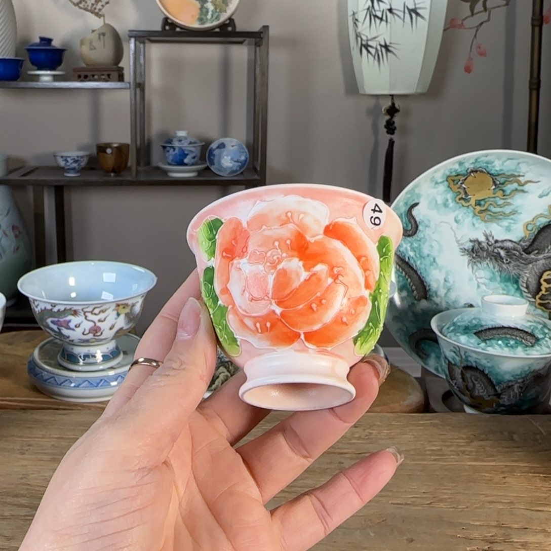 杯景德镇陶瓷柴烧多人