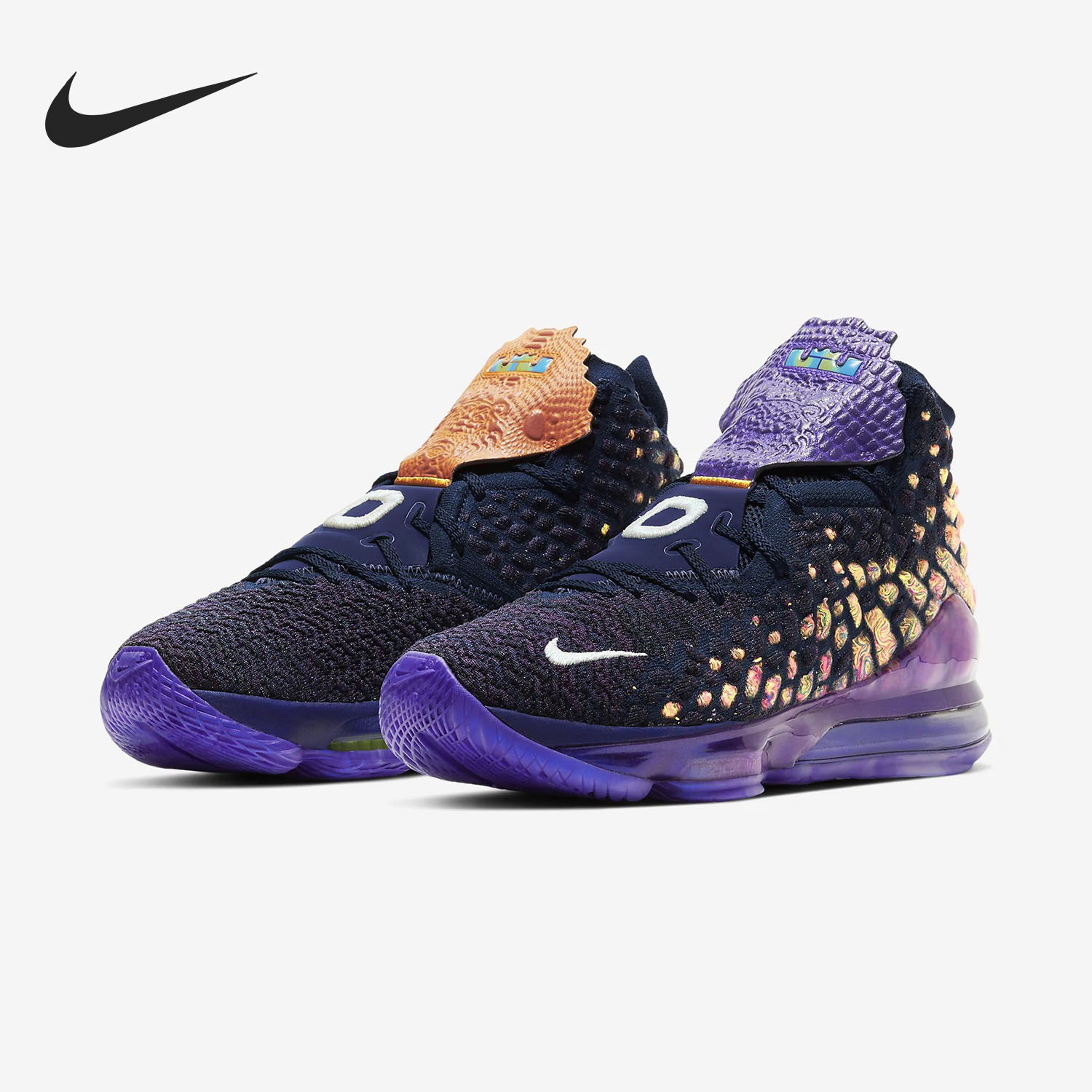 Nike/耐克正品LEBRON17詹姆斯男子中帮缓震运动篮球鞋CD5051-400