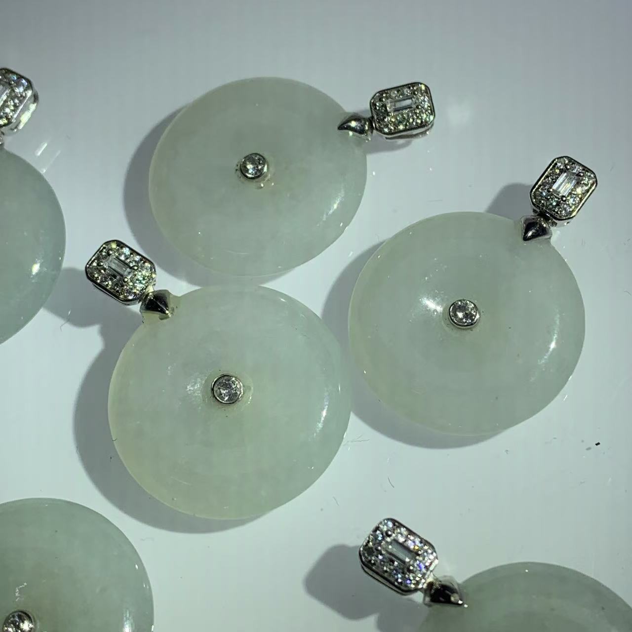 【董小姐珠宝】翡翠s925银平安扣挂件V45/多样性发一件