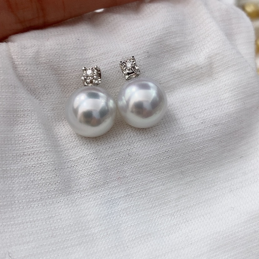 【闪购商品】海水珍珠耳饰18K金镶嵌罗*