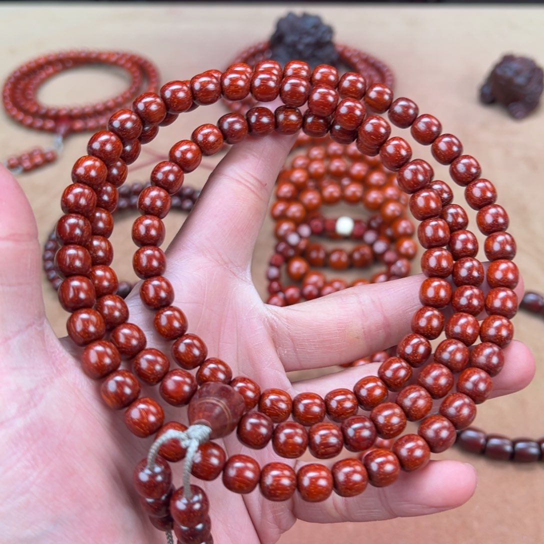 檀香紫檀（小叶紫檀）手串/手链舍**心9x9.5老型108