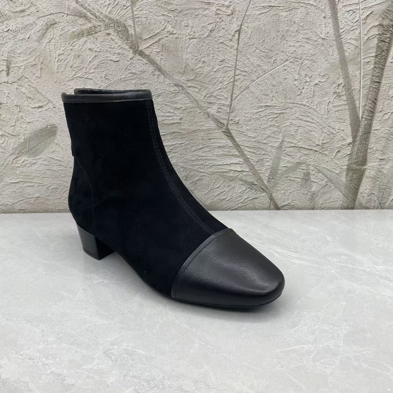 短靴女女靴子（牛皮）502-165 绒