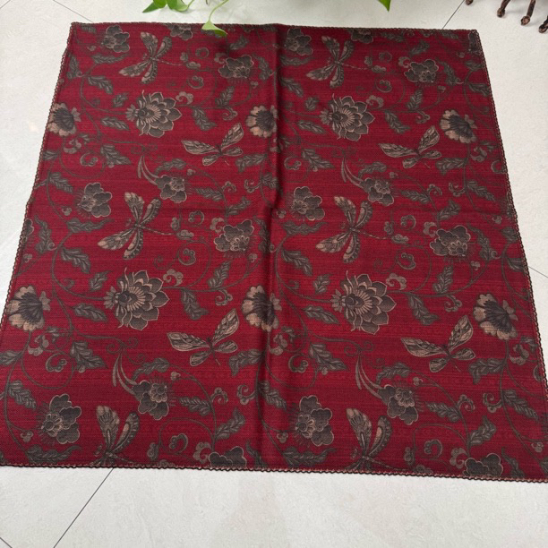 丝纡-悦容  薯莨双面色麦穗纹丝毛围巾披肩65cm