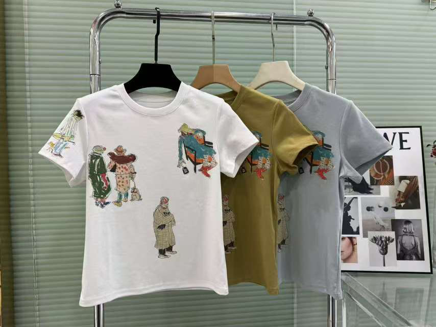 韩版休闲短袖抽象风T恤171