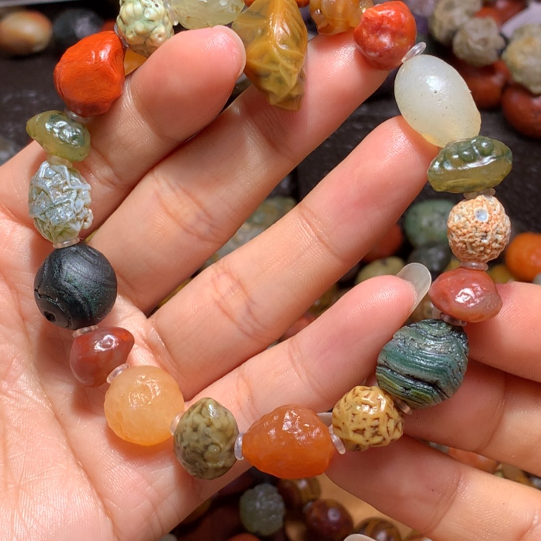 未镶嵌玛瑙/玉髓珠宝半成品