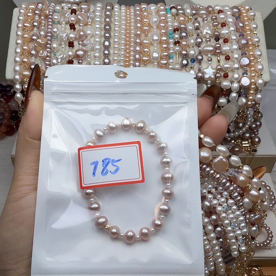 忞***钛钢淡水珍珠手绳