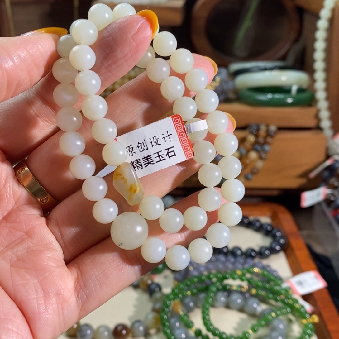 和田玉未镶嵌手链