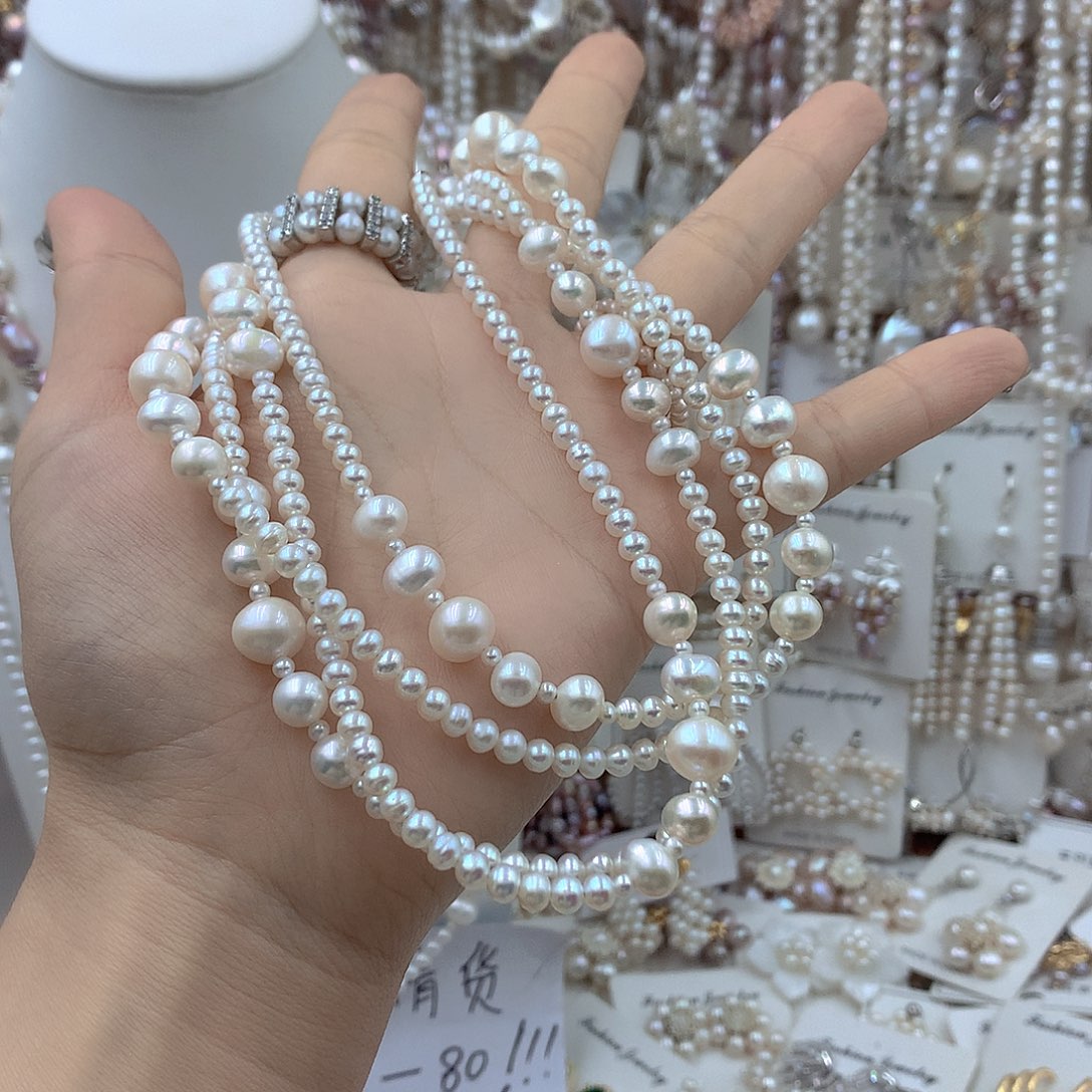 一***伊耳饰淡水珍珠银S925镶嵌