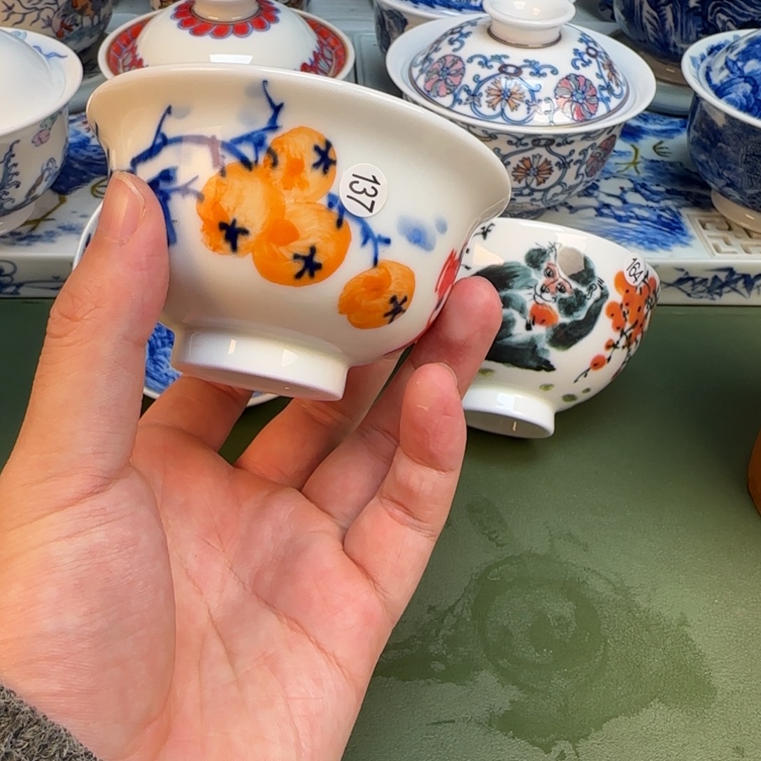 彦祖纯手工手绘茶具137