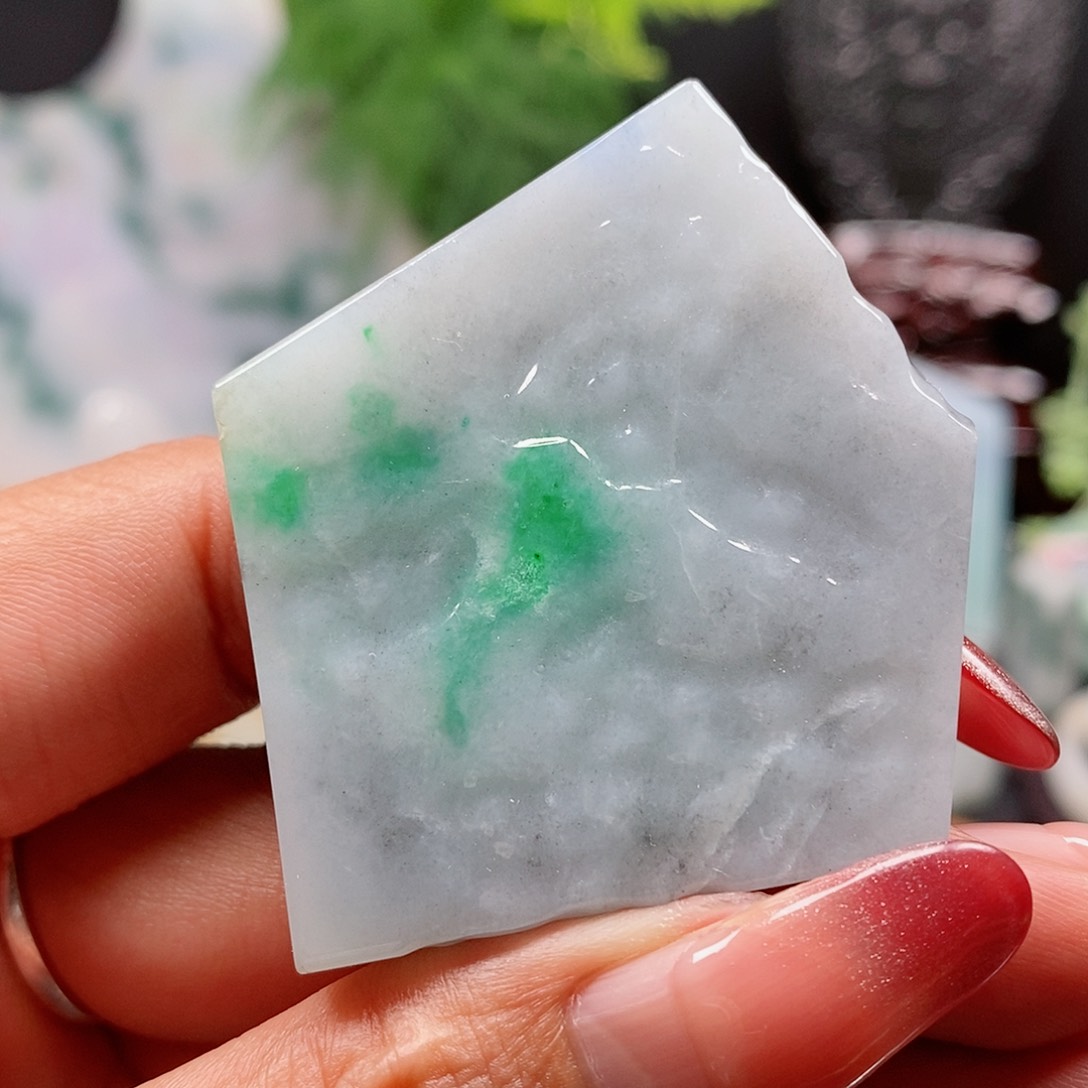 翡翠颈饰未镶嵌缅甸天然A货翡翠挂件