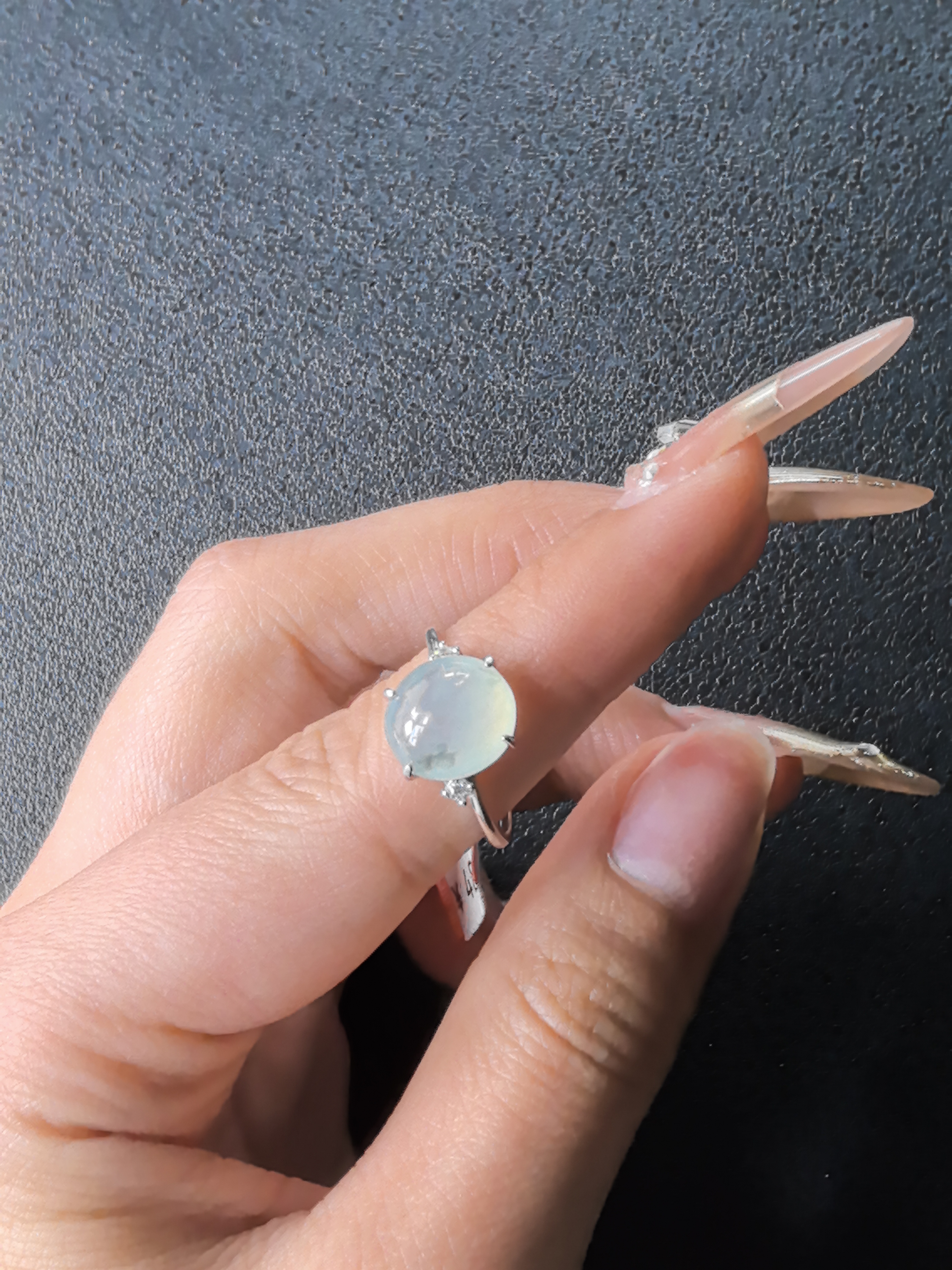 天然a货翡翠戒指