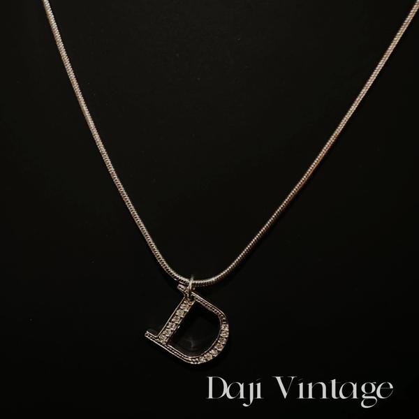 大吉中古/DIOR迪奥d字母吊坠项链