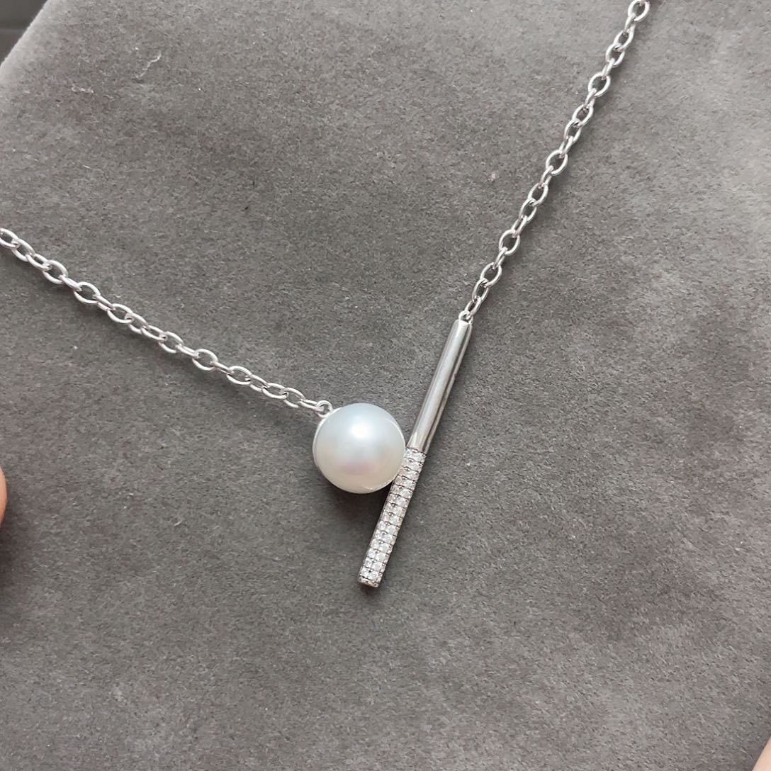 海水珍珠颈饰银S925镶嵌