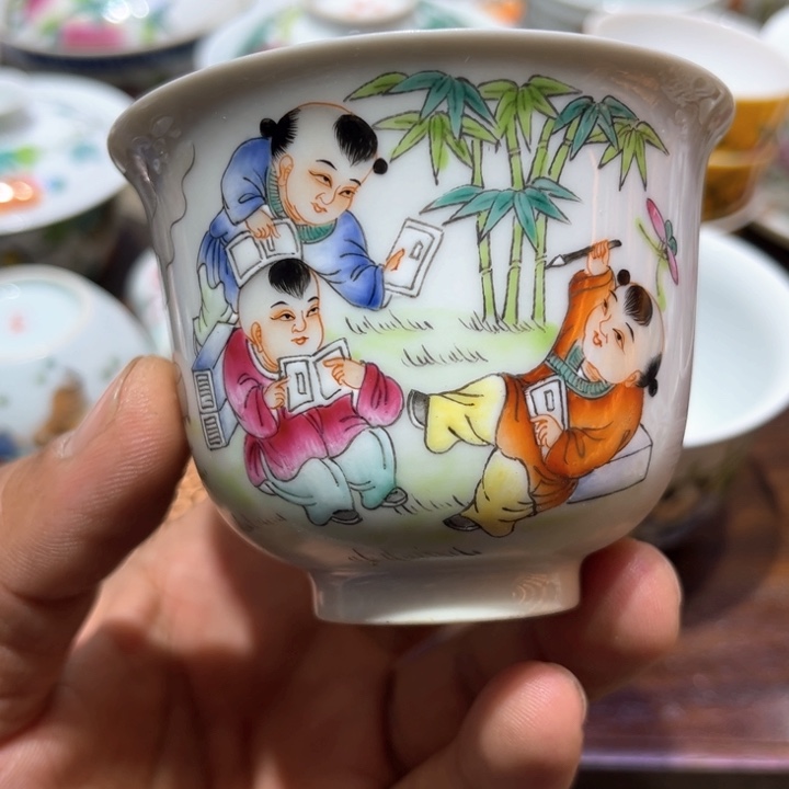 纯手绘精品盖碗杯