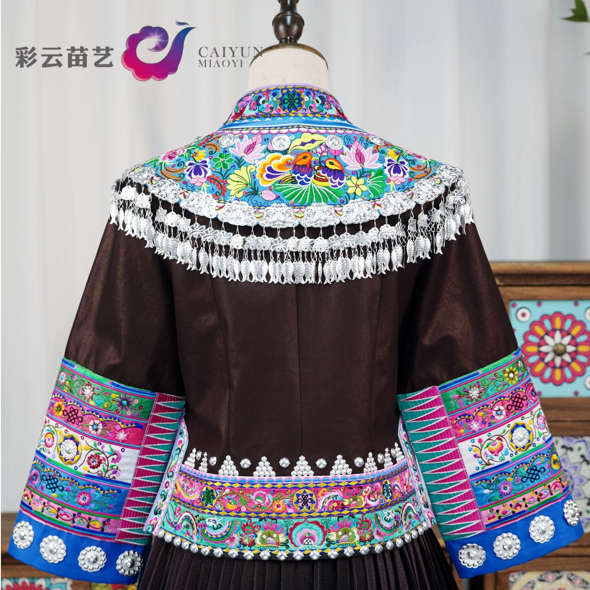 彩云苗艺苗族云肩可拆卸新款百搭时尚