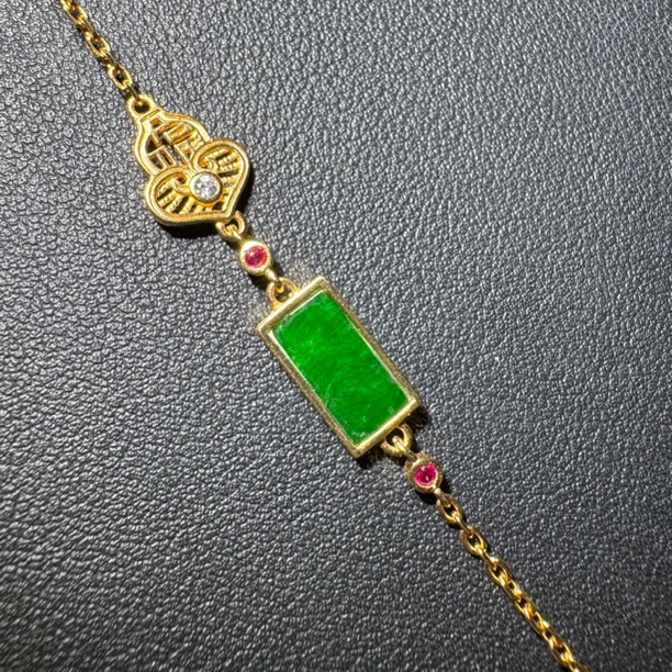 天然缅甸A货翡翠 方型项链 可搭配方型吊坠 多样性发一