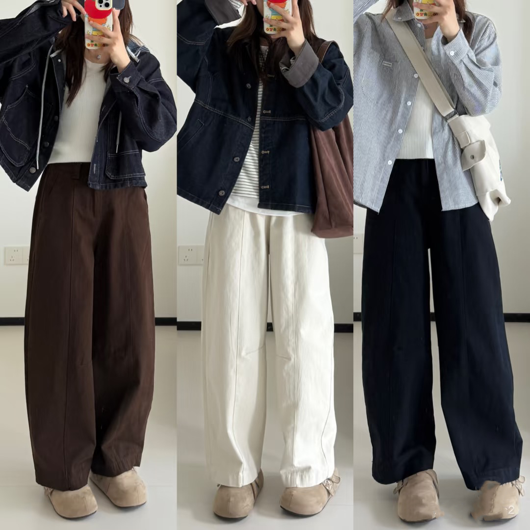 【菠萝】仔仔  孤品秋款高品质九分长裤牛仔裤显瘦百搭