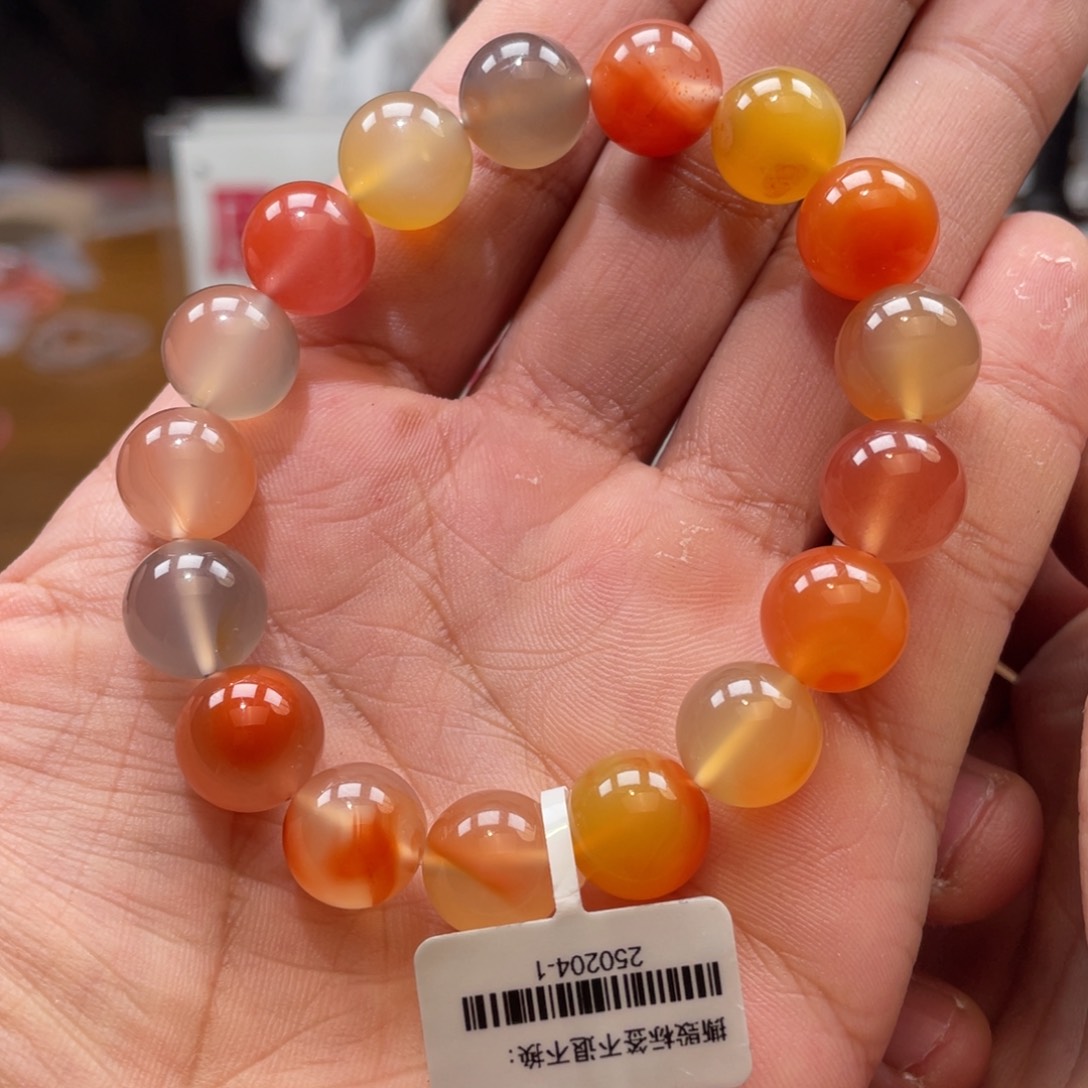 南红玛瑙单圈未镶嵌12mm➕冰多宝