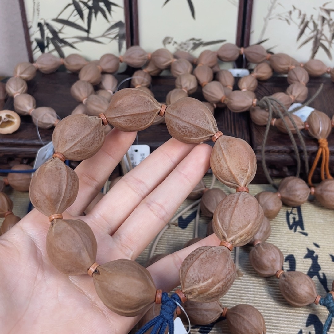 落***秋橄榄核手串梅林铁核2329