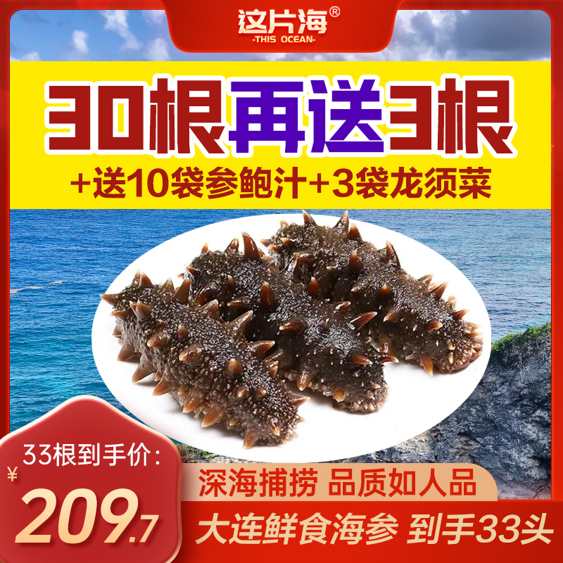 头茬秋参 大连鲜食海参 到手33头 仅需6.35一头 春季滋补