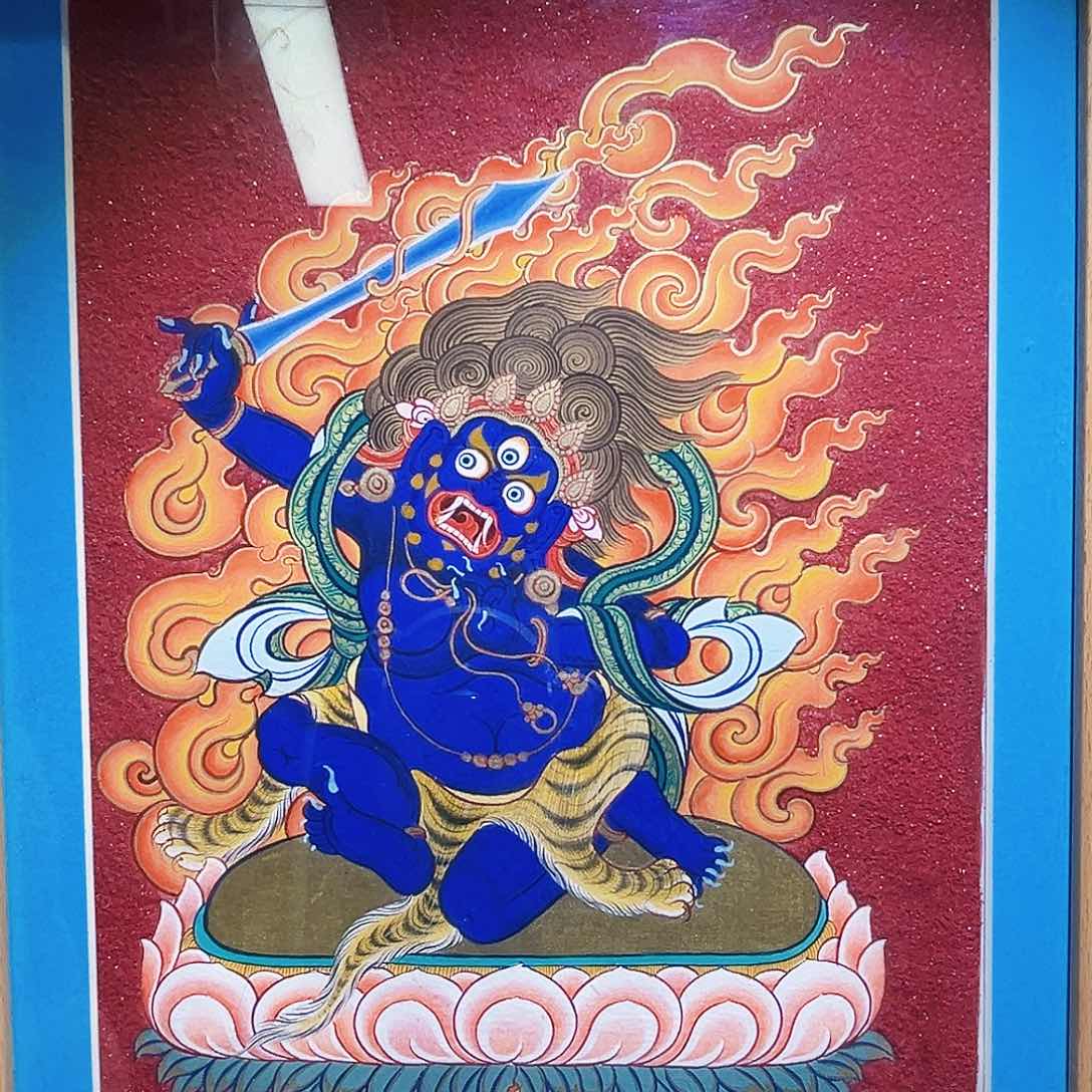 吊坠青海热贡纯手绘不动桌摆