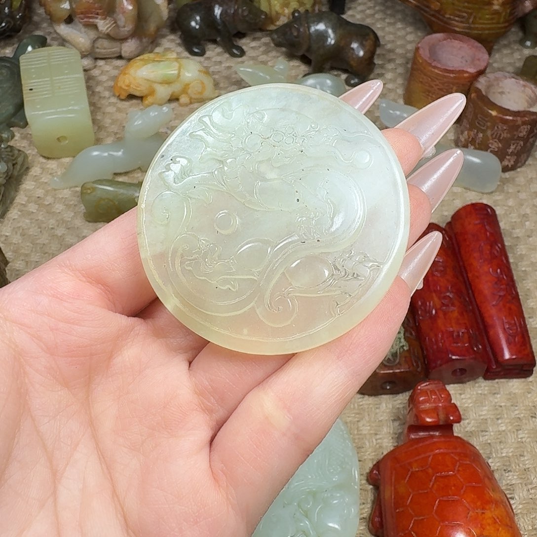 白玉菩提吊坠挂件